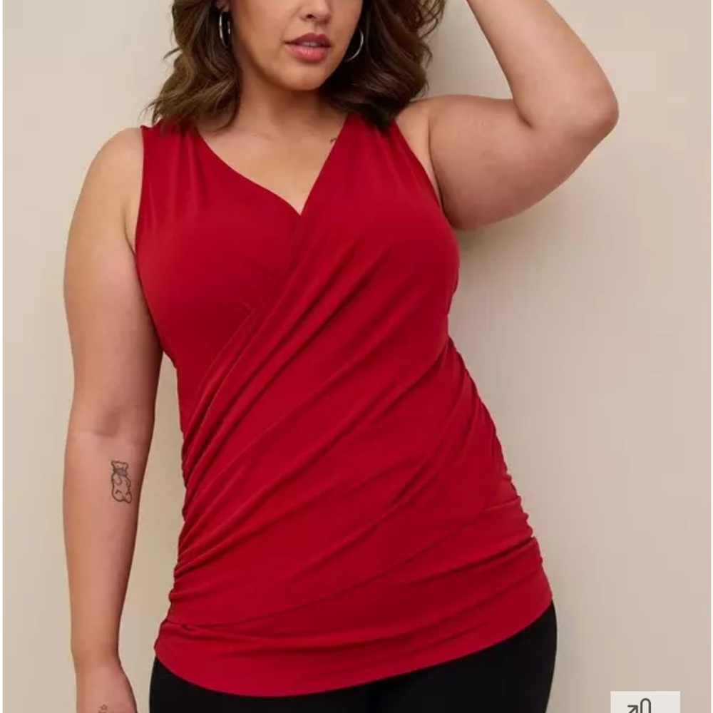 NWT Torrid Ruched Wrap Top